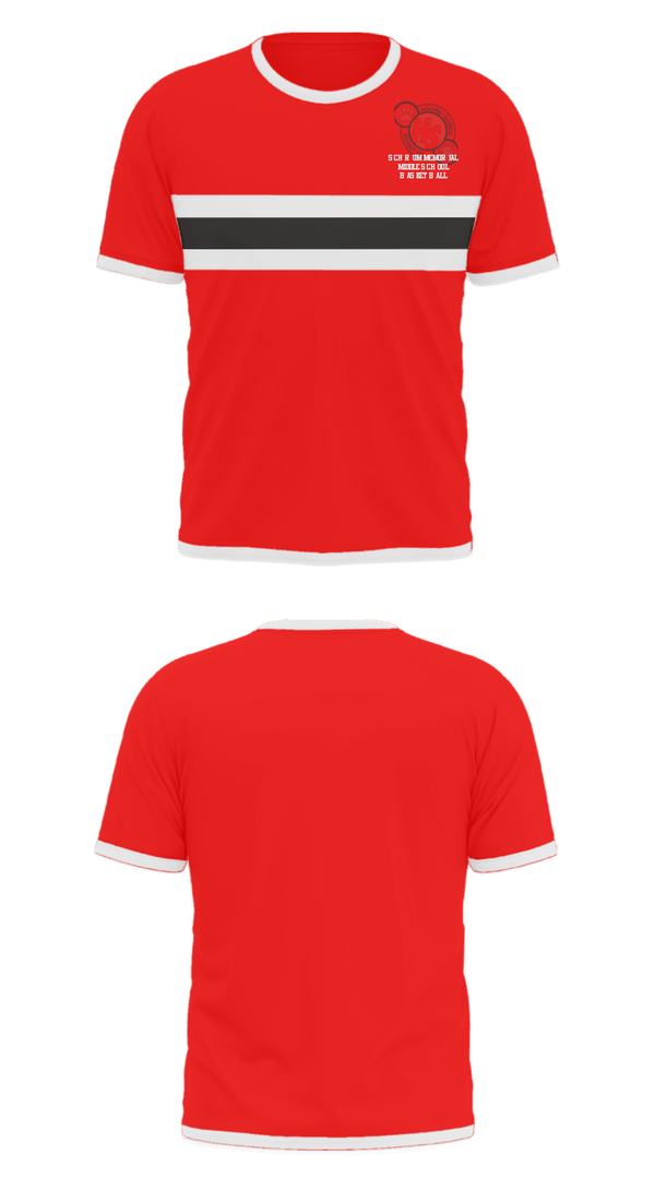 Short Sleeve Performance Shirt, Schrum Memorial Middle School Basketball, Men's Basketball, Teamtime, Team time, sublimation, custom sports apparel, team uniforms, spirit wear, spiritwear, sports uniforms, custom shirts, team store, custom team store, fundraiser sports, apparel fundraiser