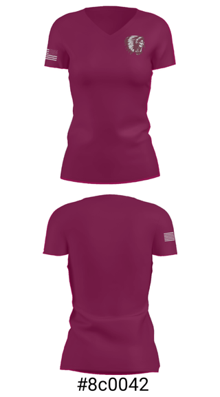 Women's Short Sleeve Vneck Shirt, Elko High School, Spirit Store, Teamtime, Team time, sublimation, custom sports apparel, team uniforms, spirit wear, spiritwear, sports uniforms, custom shirts, team store, custom team store, fundraiser sports, apparel fundraiser