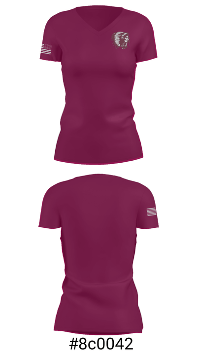 Elko High School 65773406 Women's Short Sleeve V-neck Shirt - 21