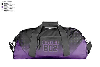 Duffle Bag, Division 802, Men's Basketball, Teamtime, Team time, sublimation, custom sports apparel, team uniforms, spirit wear, spiritwear, sports uniforms, custom shirts, team store, custom team store, fundraiser sports, apparel fundraiser