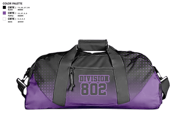 Duffle Bag, Division 802, Men's Basketball, Teamtime, Team time, sublimation, custom sports apparel, team uniforms, spirit wear, spiritwear, sports uniforms, custom shirts, team store, custom team store, fundraiser sports, apparel fundraiser