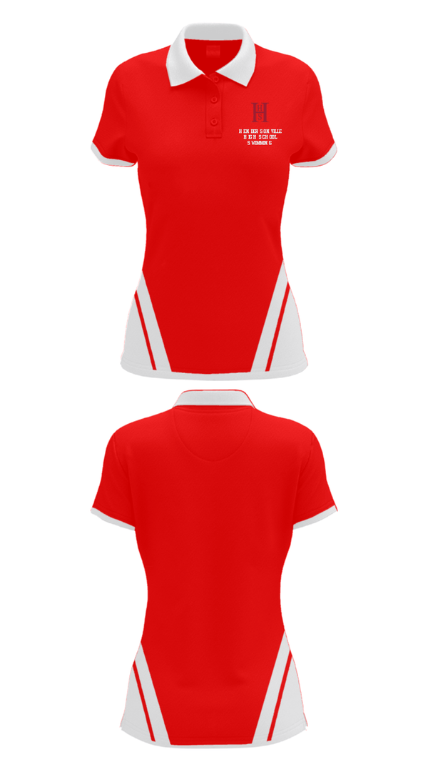 Women's Short Sleeve Performance Polo, Hendersonville High School Swimming, Swimming, Teamtime, Team time, sublimation, custom sports apparel, team uniforms, spirit wear, spiritwear, sports uniforms, custom shirts, team store, custom team store, fundraiser sports, apparel fundraiser