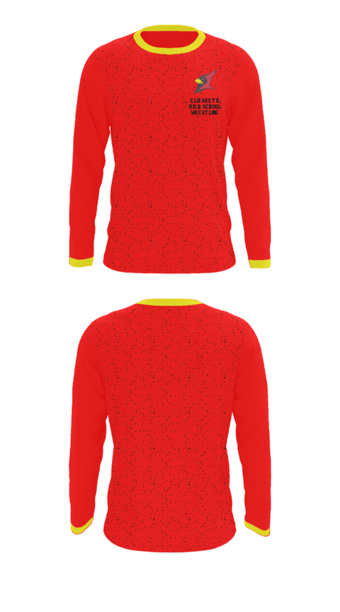 Long Sleeve Performance Shirt, Elizabeth High School Wrestling, Wrestling, Teamtime, Team time, sublimation, custom sports apparel, team uniforms, spirit wear, spiritwear, sports uniforms, custom shirts, team store, custom team store, fundraiser sports, apparel fundraiser