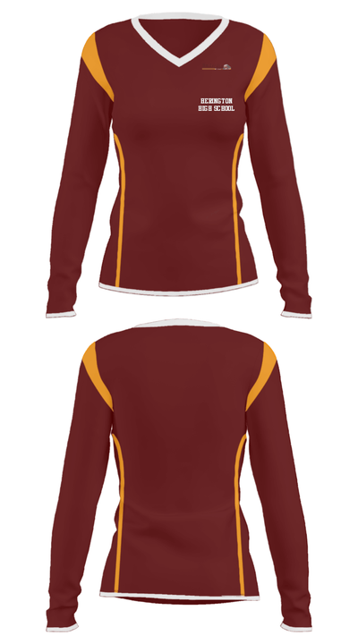 Herington High School 12887236 Women's Long Sleeve V-neck Shirt - 33