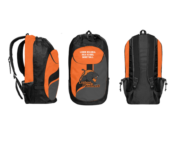 Gear Bag, Lisbon Regional High School Basketball, Men's Basketball, Teamtime, Team time, sublimation, custom sports apparel, team uniforms, spirit wear, spiritwear, sports uniforms, custom shirts, team store, custom team store, fundraiser sports, apparel fundraiser