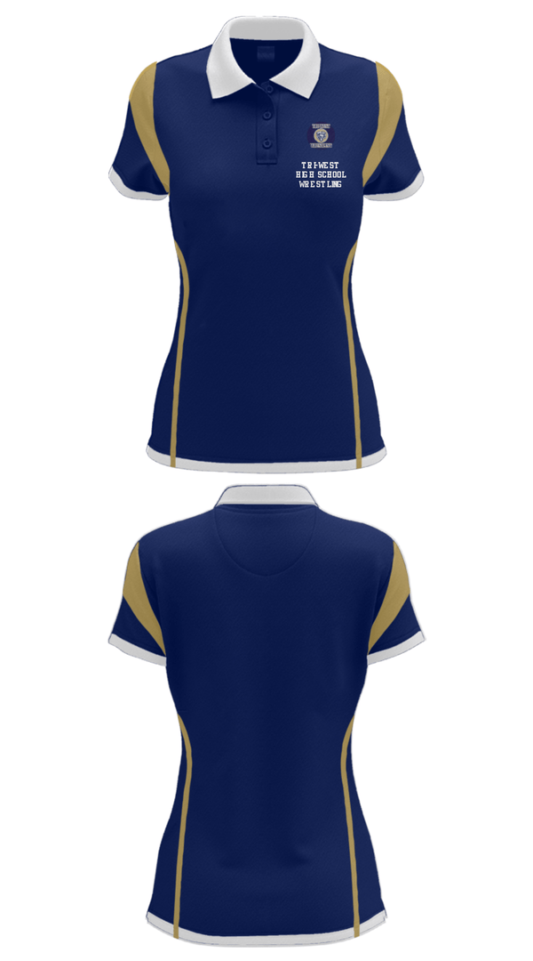 Women's Short Sleeve Performance Polo, Tri-West High School Wrestling, Wrestling, Teamtime, Team time, sublimation, custom sports apparel, team uniforms, spirit wear, spiritwear, sports uniforms, custom shirts, team store, custom team store, fundraiser sports, apparel fundraiser