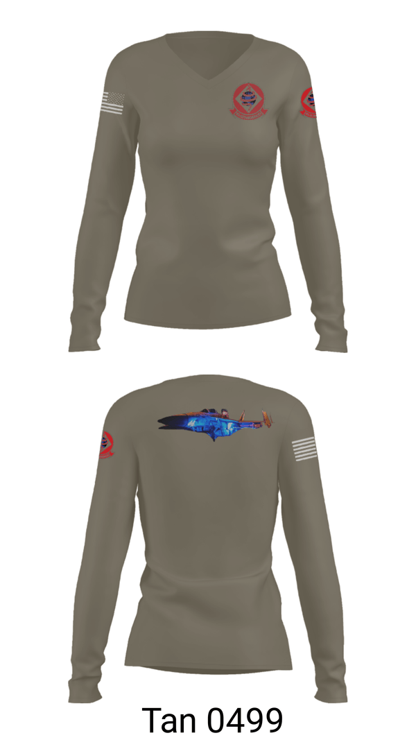 Women's Long Sleeve Vneck Shirt, , Navy, Teamtime, Team time, sublimation, custom sports apparel, team uniforms, spirit wear, spiritwear, sports uniforms, custom shirts, team store, custom team store, fundraiser sports, apparel fundraiser