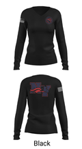 North Vermilion Middle School Basketball 3643335 Women's Long Sleeve V-neck Shirt - 13