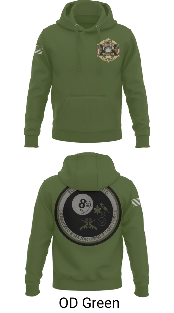 Hoodie, Southern Ohio Organized and Major Crimes Task Force, Police, Teamtime, Team time, sublimation, custom sports apparel, team uniforms, spirit wear, spiritwear, sports uniforms, custom shirts, team store, custom team store, fundraiser sports, apparel fundraiser