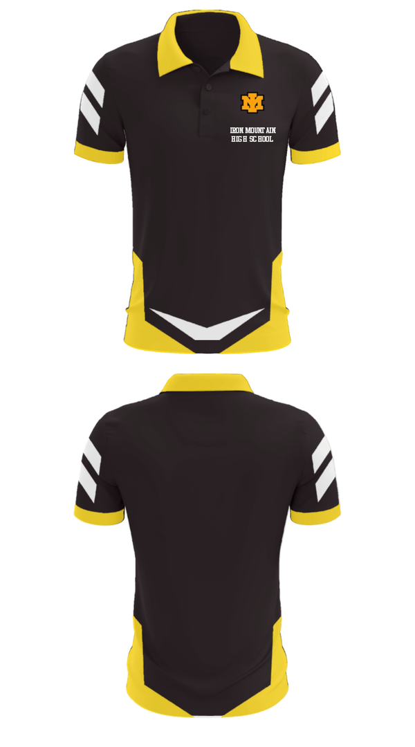 Short Sleeve Performance Polo, Iron Mountain High School, Spirit Store, Teamtime, Team time, sublimation, custom sports apparel, team uniforms, spirit wear, spiritwear, sports uniforms, custom shirts, team store, custom team store, fundraiser sports, apparel fundraiser