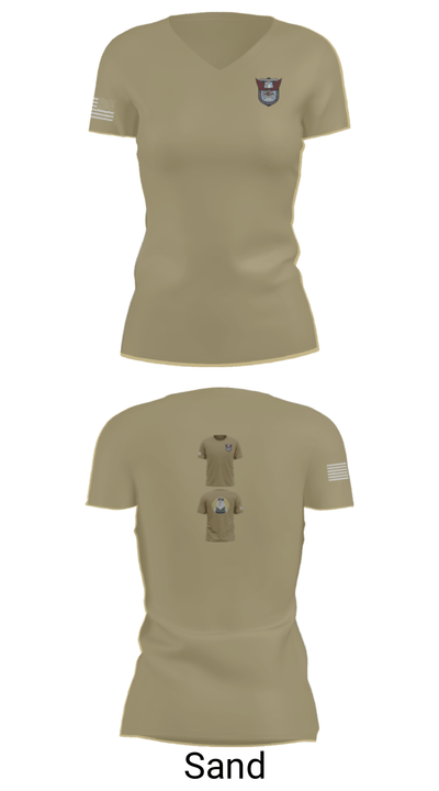 113th 3rd squad 39589677 Women's Short Sleeve V-neck Shirt - 44