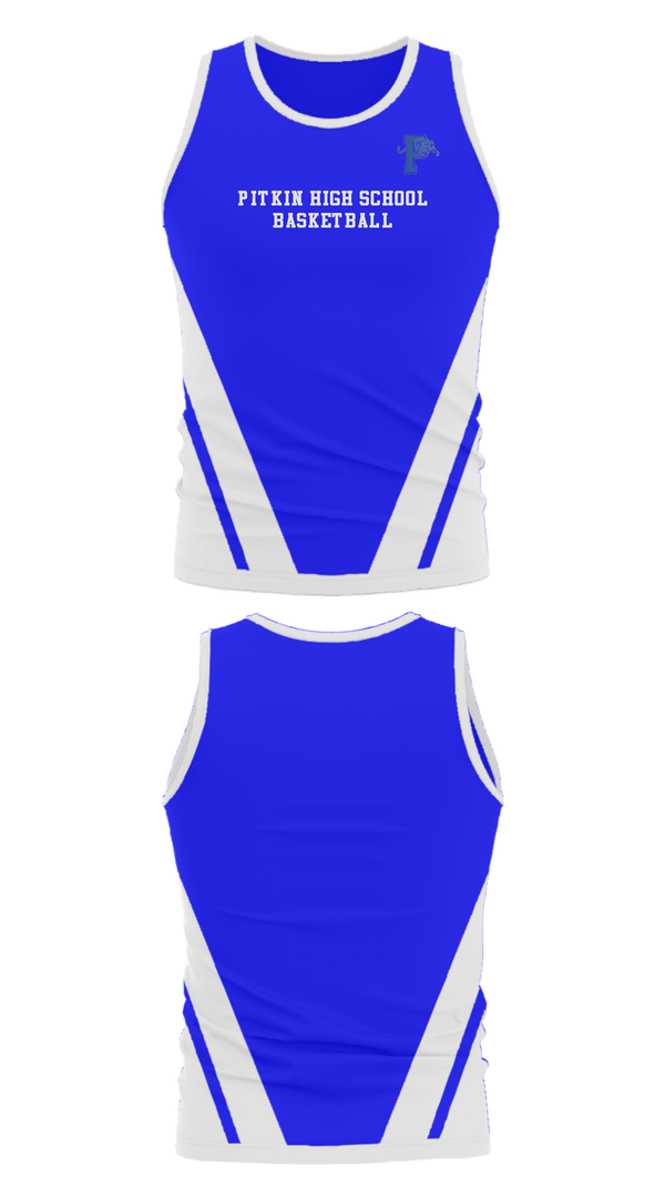 Tank Top, Pitkin High School Basketball, Men's Basketball, Teamtime, Team time, sublimation, custom sports apparel, team uniforms, spirit wear, spiritwear, sports uniforms, custom shirts, team store, custom team store, fundraiser sports, apparel fundraiser