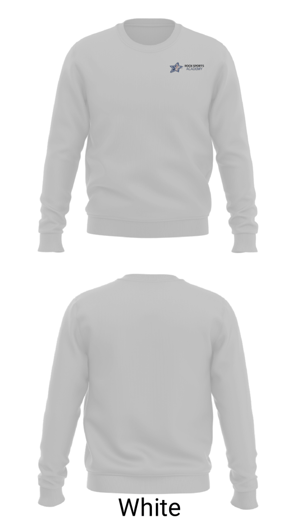 Crew Neck Sweatshirt, Rock Sports Academy, Men's Basketball, Teamtime, Team time, sublimation, custom sports apparel, team uniforms, spirit wear, spiritwear, sports uniforms, custom shirts, team store, custom team store, fundraiser sports, apparel fundraiser