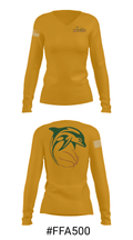 Crawford Mosley High School Basketball 36550483 Women's Long Sleeve V-neck Shirt - 20