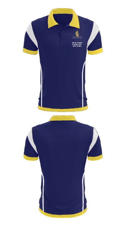 Lenape Valley Basketball - Lightning 25899195 Short Sleeve Performance Polo - 36
