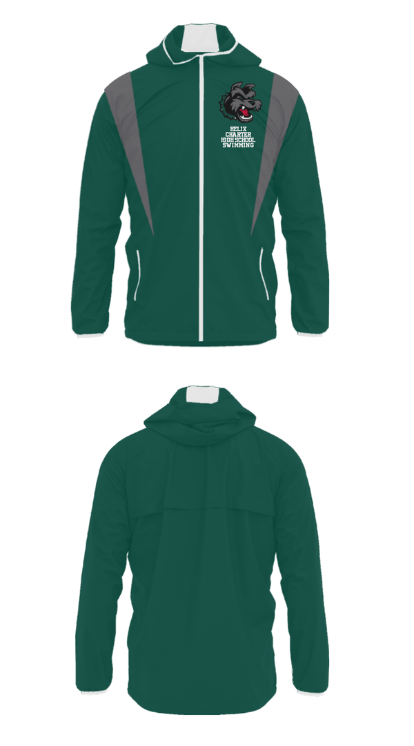 Windbreaker, Helix Charter High School Swimming, Swimming, Teamtime, Team time, sublimation, custom sports apparel, team uniforms, spirit wear, spiritwear, sports uniforms, custom shirts, team store, custom team store, fundraiser sports, apparel fundraiser