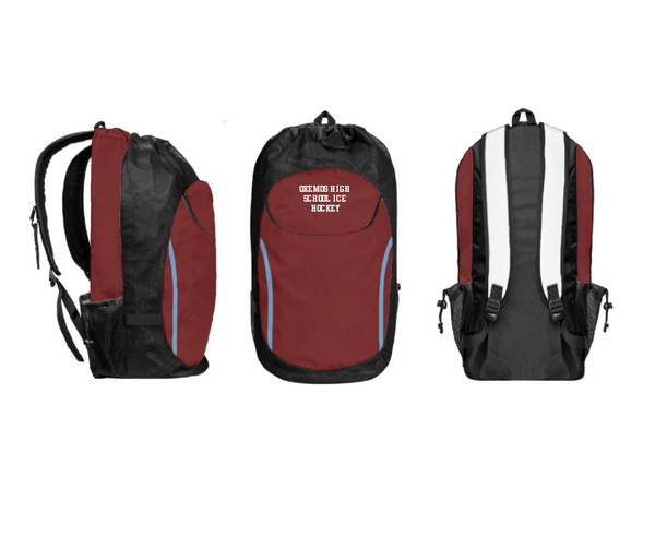 Gear Bag, Okemos High School Ice Hockey, Ice Hockey, Teamtime, Team time, sublimation, custom sports apparel, team uniforms, spirit wear, spiritwear, sports uniforms, custom shirts, team store, custom team store, fundraiser sports, apparel fundraiser