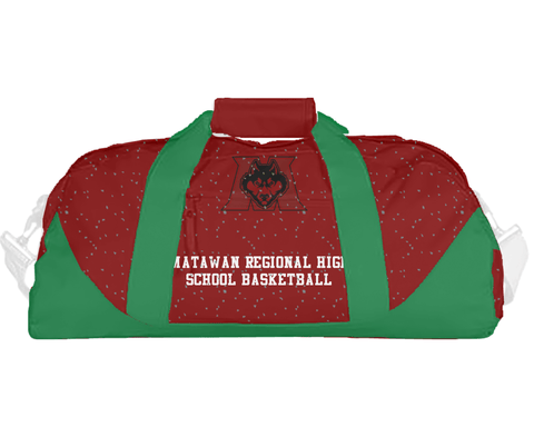 Duffle Bag, Matawan Regional High School Basketball, Men's Basketball, Teamtime, Team time, sublimation, custom sports apparel, team uniforms, spirit wear, spiritwear, sports uniforms, custom shirts, team store, custom team store, fundraiser sports, apparel fundraiser