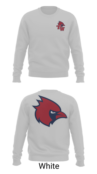 Crew Neck Sweatshirt, Thomas Worthington High School Basketball, Women's Basketball, Teamtime, Team time, sublimation, custom sports apparel, team uniforms, spirit wear, spiritwear, sports uniforms, custom shirts, team store, custom team store, fundraiser sports, apparel fundraiser