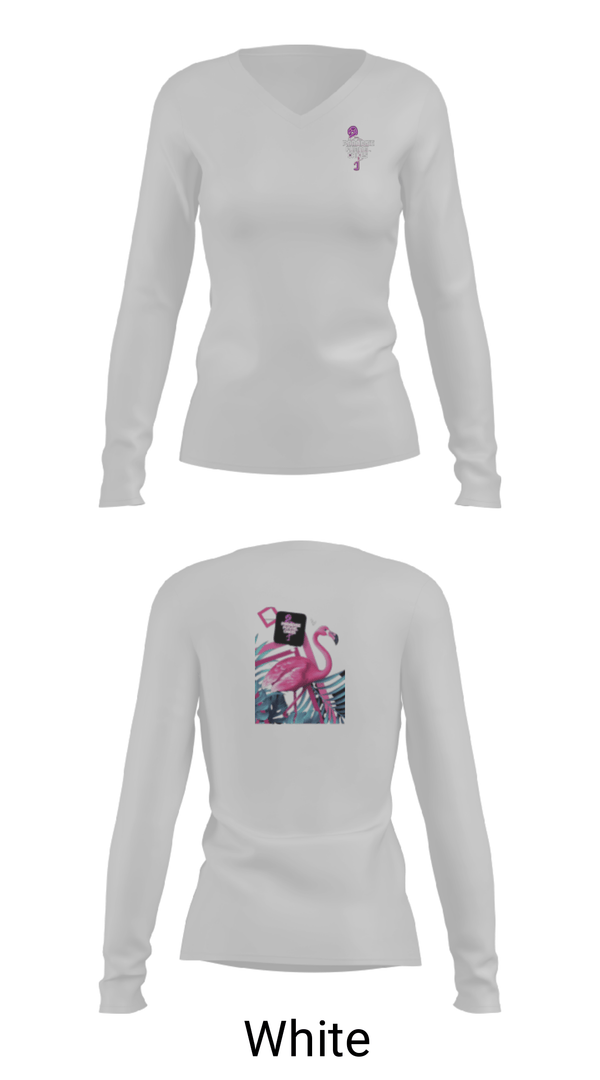 Women's Long Sleeve Vneck Shirt, Paradise Funnel Cakes, , Teamtime, Team time, sublimation, custom sports apparel, team uniforms, spirit wear, spiritwear, sports uniforms, custom shirts, team store, custom team store, fundraiser sports, apparel fundraiser