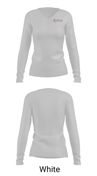 St Matthew School 2860517 Women's Long Sleeve V-neck Shirt - 6