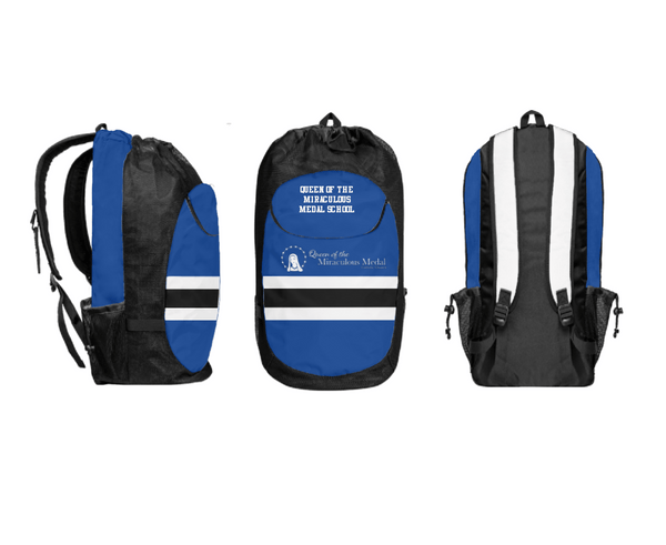 Gear Bag, Queen Of The Miraculous Medal School, Spirit Store, Teamtime, Team time, sublimation, custom sports apparel, team uniforms, spirit wear, spiritwear, sports uniforms, custom shirts, team store, custom team store, fundraiser sports, apparel fundraiser