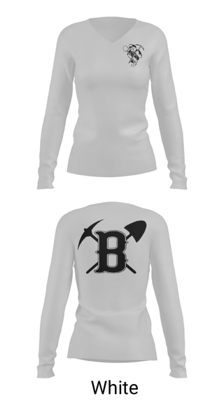 Women's Long Sleeve Vneck Shirt, Bauxite Middle School Basketball, Men's Basketball, Teamtime, Team time, sublimation, custom sports apparel, team uniforms, spirit wear, spiritwear, sports uniforms, custom shirts, team store, custom team store, fundraiser sports, apparel fundraiser