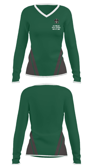Women's Long Sleeve Vneck Shirt, Reynolds High School Wrestling, Wrestling, Teamtime, Team time, sublimation, custom sports apparel, team uniforms, spirit wear, spiritwear, sports uniforms, custom shirts, team store, custom team store, fundraiser sports, apparel fundraiser