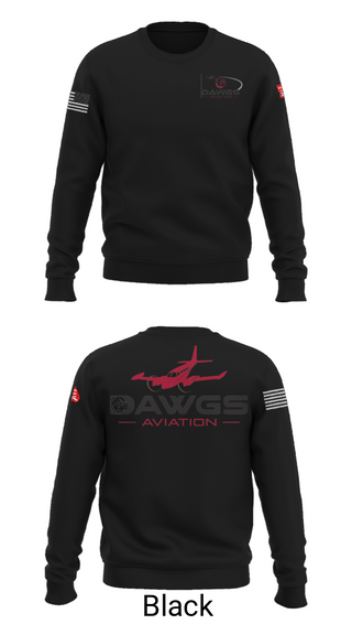 Crew Neck Sweatshirt, Dawgs Aviation, , Teamtime, Team time, sublimation, custom sports apparel, team uniforms, spirit wear, spiritwear, sports uniforms, custom shirts, team store, custom team store, fundraiser sports, apparel fundraiser