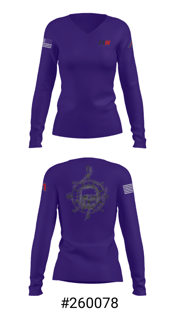 Women's Long Sleeve Vneck Shirt, F1 Home Remodeling, , Teamtime, Team time, sublimation, custom sports apparel, team uniforms, spirit wear, spiritwear, sports uniforms, custom shirts, team store, custom team store, fundraiser sports, apparel fundraiser
