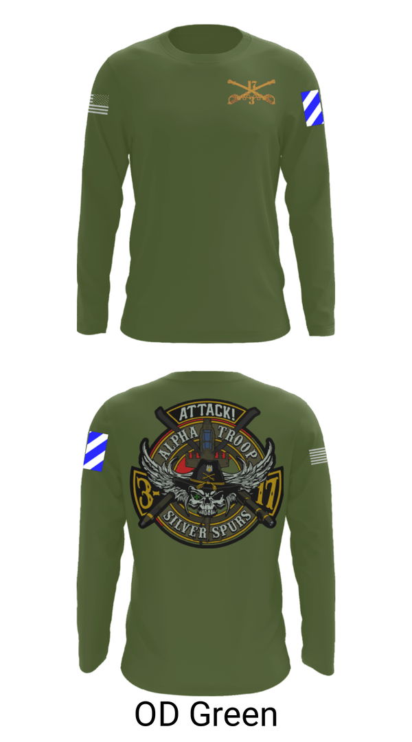 Long Sleeve Performance Shirt, A/3-17 ACS, Army, Teamtime, Team time, sublimation, custom sports apparel, team uniforms, spirit wear, spiritwear, sports uniforms, custom shirts, team store, custom team store, fundraiser sports, apparel fundraiser