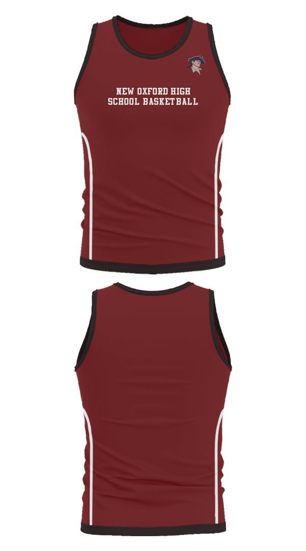Tank Top, New Oxford High School Basketball, Men's Basketball, Teamtime, Team time, sublimation, custom sports apparel, team uniforms, spirit wear, spiritwear, sports uniforms, custom shirts, team store, custom team store, fundraiser sports, apparel fundraiser