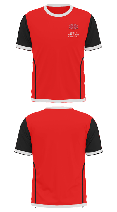 Crosby Middle School Basketball 9713805 Short Sleeve Performance Shirt - 25