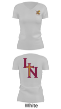 Lutheran North High School Basketball 54260670 Women's Short Sleeve V-neck Shirt - 7