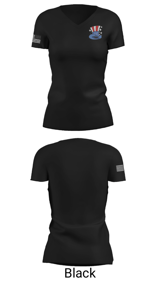 Women's Short Sleeve Vneck Shirt, Quincy High School Swimming, Swimming, Teamtime, Team time, sublimation, custom sports apparel, team uniforms, spirit wear, spiritwear, sports uniforms, custom shirts, team store, custom team store, fundraiser sports, apparel fundraiser