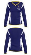 Lenape Valley Basketball - Lightning 25899195 Women's Long Sleeve V-neck Shirt - 35