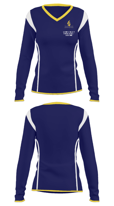 Lenape Valley Basketball - Lightning 25899195 Women's Long Sleeve V-neck Shirt - 35