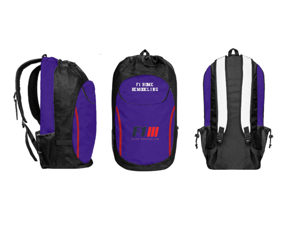 Gear Bag, F1 Home Remodeling, , Teamtime, Team time, sublimation, custom sports apparel, team uniforms, spirit wear, spiritwear, sports uniforms, custom shirts, team store, custom team store, fundraiser sports, apparel fundraiser