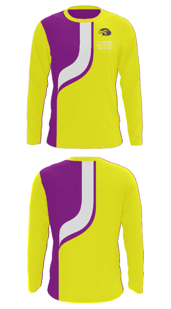 Long Sleeve Performance Shirt, J C Harmon High School Wrestling, Wrestling, Teamtime, Team time, sublimation, custom sports apparel, team uniforms, spirit wear, spiritwear, sports uniforms, custom shirts, team store, custom team store, fundraiser sports, apparel fundraiser