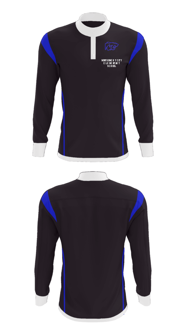 Quarter Zip Jacket, Montgomery City Elementary School, Spirit Store, Teamtime, Team time, sublimation, custom sports apparel, team uniforms, spirit wear, spiritwear, sports uniforms, custom shirts, team store, custom team store, fundraiser sports, apparel fundraiser