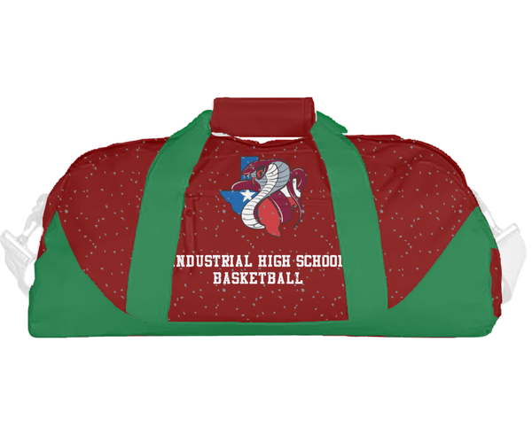 Duffle Bag, Industrial High School Basketball, Women's Basketball, Teamtime, Team time, sublimation, custom sports apparel, team uniforms, spirit wear, spiritwear, sports uniforms, custom shirts, team store, custom team store, fundraiser sports, apparel fundraiser