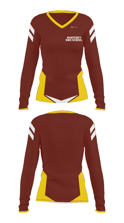 Monterey High School 949302 Women's Long Sleeve V-neck Shirt - 29
