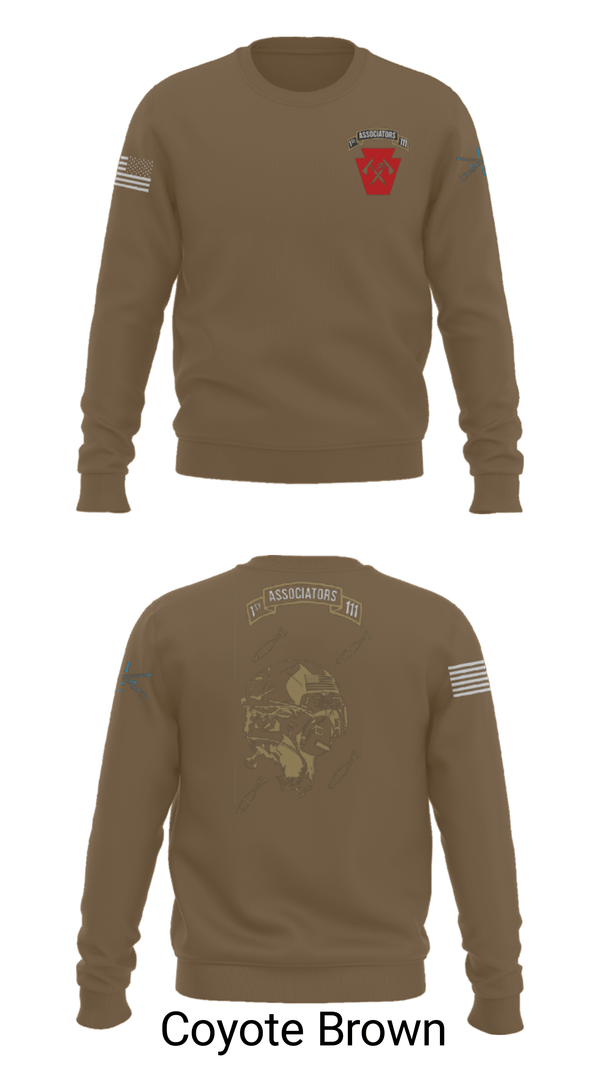 Crew Neck Sweatshirt, 1-111th IN BN 38506759, Army, Teamtime, Team time, sublimation, custom sports apparel, team uniforms, spirit wear, spiritwear, sports uniforms, custom shirts, team store, custom team store, fundraiser sports, apparel fundraiser