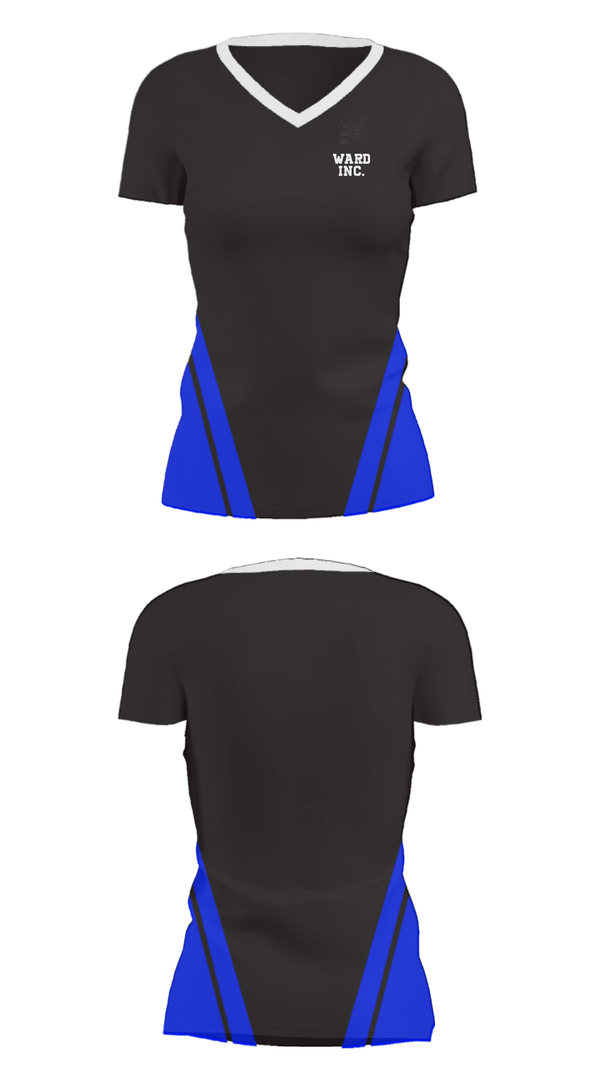 Women's Short Sleeve Vneck Shirt, WARD Inc., Men's Basketball, Teamtime, Team time, sublimation, custom sports apparel, team uniforms, spirit wear, spiritwear, sports uniforms, custom shirts, team store, custom team store, fundraiser sports, apparel fundraiser