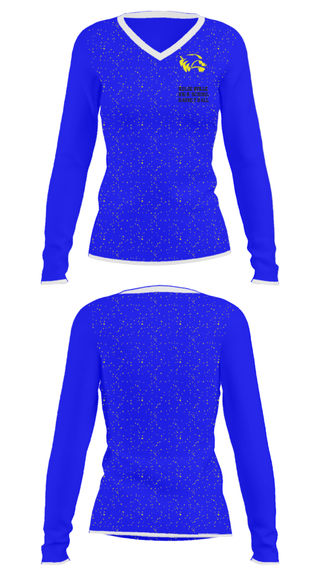 Women's Long Sleeve Vneck Shirt, Holdenville High School Basketball, Women's Basketball, Teamtime, Team time, sublimation, custom sports apparel, team uniforms, spirit wear, spiritwear, sports uniforms, custom shirts, team store, custom team store, fundraiser sports, apparel fundraiser