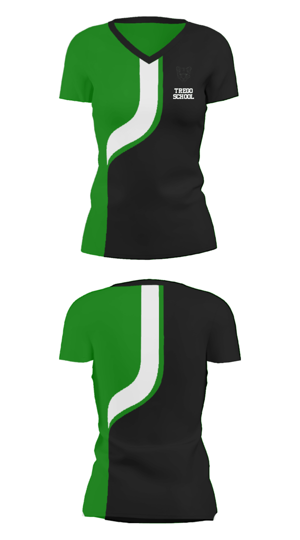 Women's Short Sleeve Vneck Shirt, Trego School, Spirit Store, Teamtime, Team time, sublimation, custom sports apparel, team uniforms, spirit wear, spiritwear, sports uniforms, custom shirts, team store, custom team store, fundraiser sports, apparel fundraiser