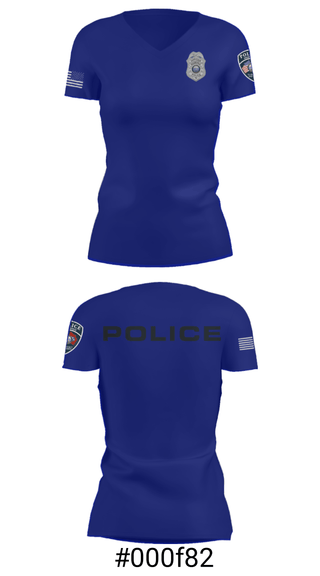 Women's Short Sleeve Vneck Shirt, , Police, Teamtime, Team time, sublimation, custom sports apparel, team uniforms, spirit wear, spiritwear, sports uniforms, custom shirts, team store, custom team store, fundraiser sports, apparel fundraiser