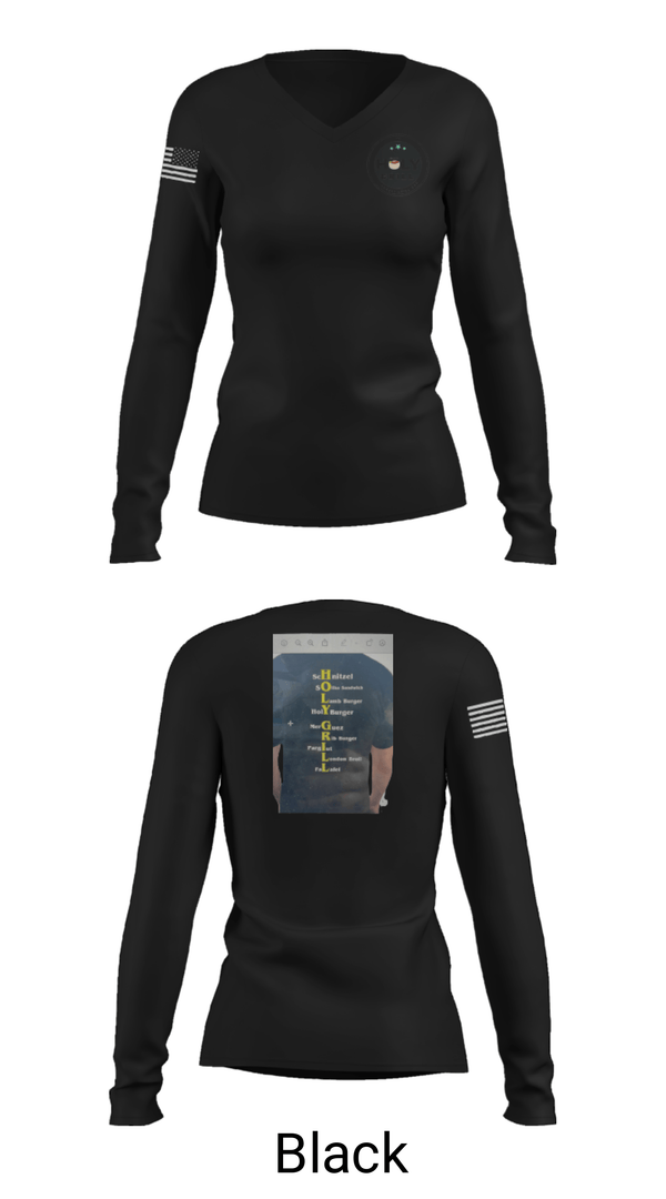 Women's Long Sleeve Vneck Shirt, Holy Grill, , Teamtime, Team time, sublimation, custom sports apparel, team uniforms, spirit wear, spiritwear, sports uniforms, custom shirts, team store, custom team store, fundraiser sports, apparel fundraiser