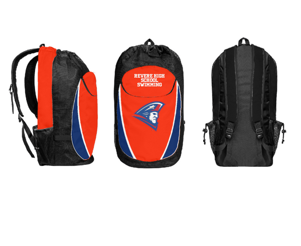 Gear Bag, Revere High School Swimming, Swimming, Teamtime, Team time, sublimation, custom sports apparel, team uniforms, spirit wear, spiritwear, sports uniforms, custom shirts, team store, custom team store, fundraiser sports, apparel fundraiser