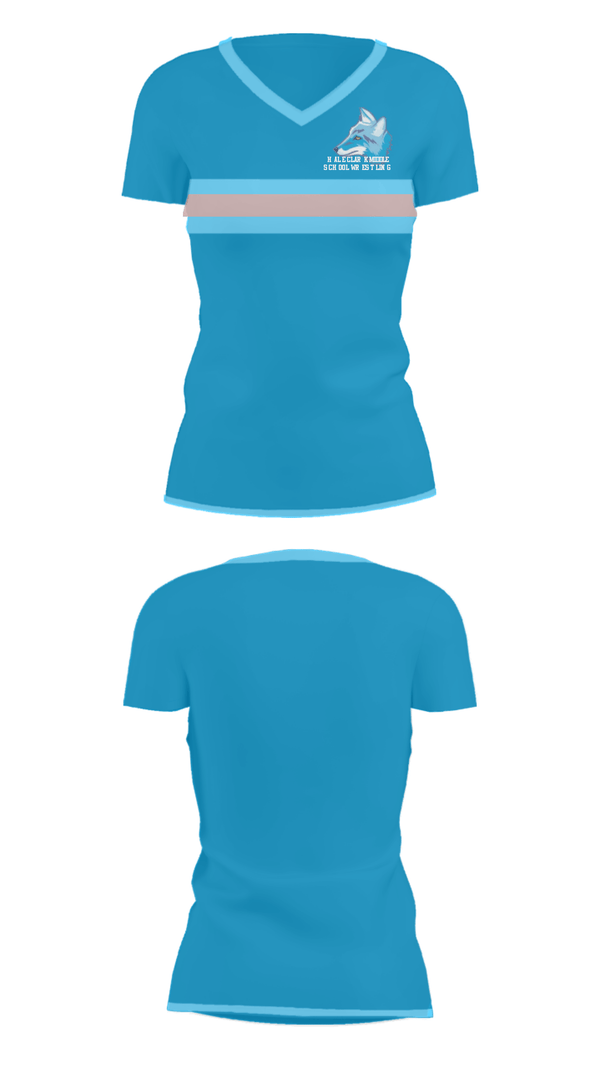 Women's Short Sleeve Vneck Shirt, Hal E Clark Middle School Wrestling, Wrestling, Teamtime, Team time, sublimation, custom sports apparel, team uniforms, spirit wear, spiritwear, sports uniforms, custom shirts, team store, custom team store, fundraiser sports, apparel fundraiser
